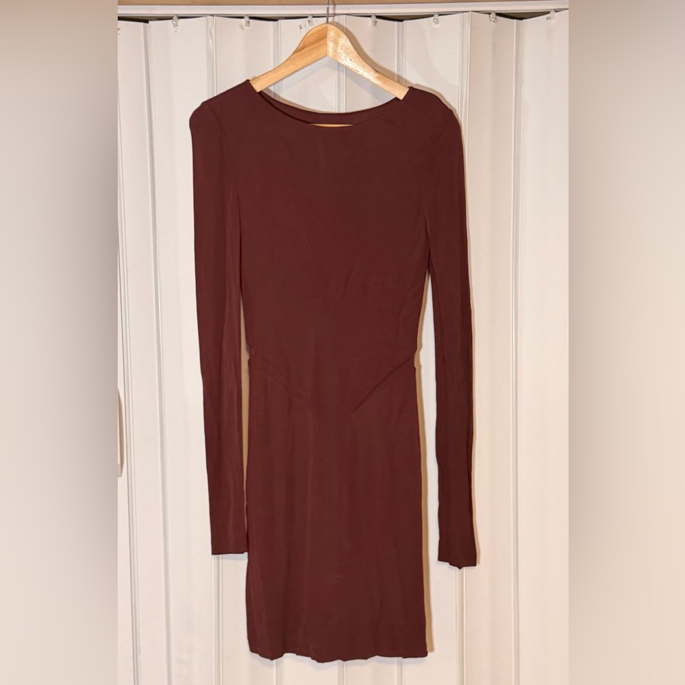 Alexander Wang Long-Sleeve Bodycon Dress in Wine